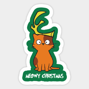 Meowy Christmas Sticker